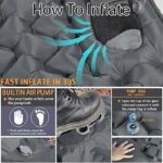 Outdoor Camping Sleeping Pad Inflatable Mattress with Pillows Ultralight Air Mat