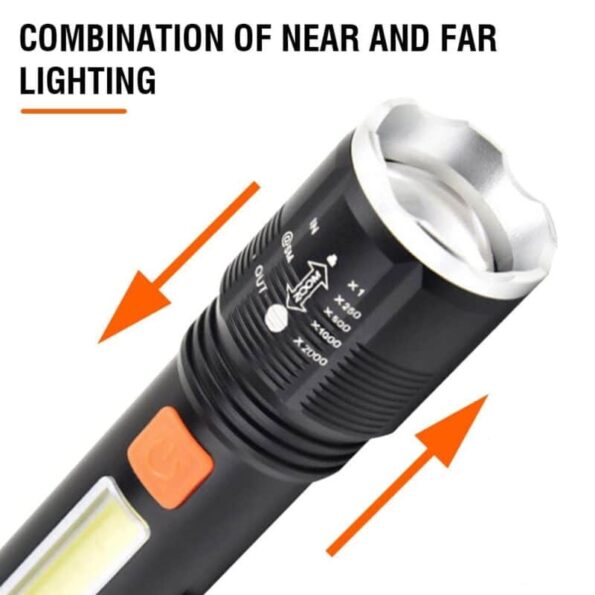 Flashlight 4 Modes Type-C Charging كشاف يد 4 أوضاع للإضاءة