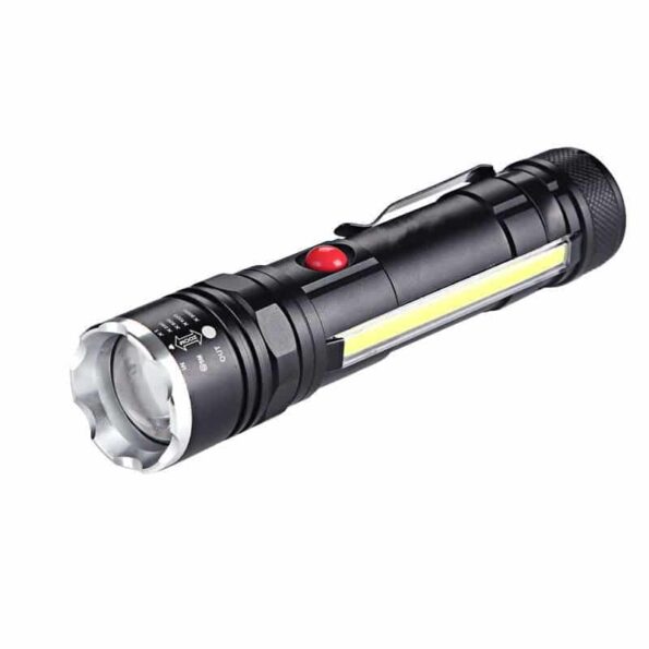 T6 Flashlight USB Rechargeable With Magnet كشاف يد بمغناطيس