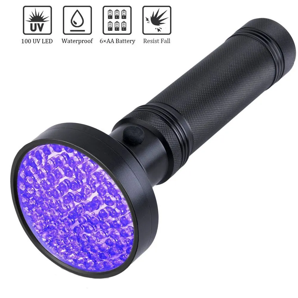 UV Flashligh100 LED UV Light 395nm